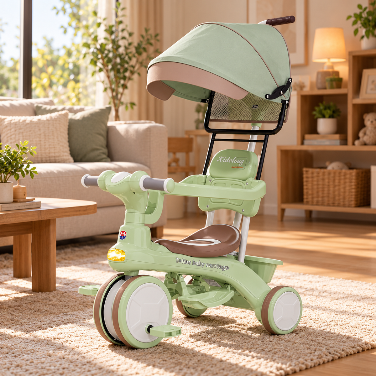 Coche triciclo evolutivo 618-2 en ambiente de hogar
