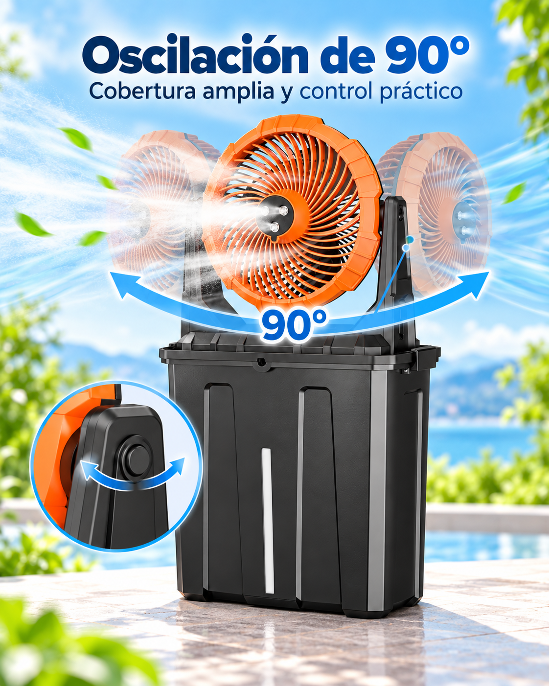 A32 naranja con oscilación de 90 grados