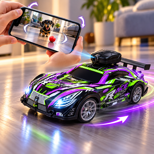 Carro RC con cámara y control por movimiento del celular