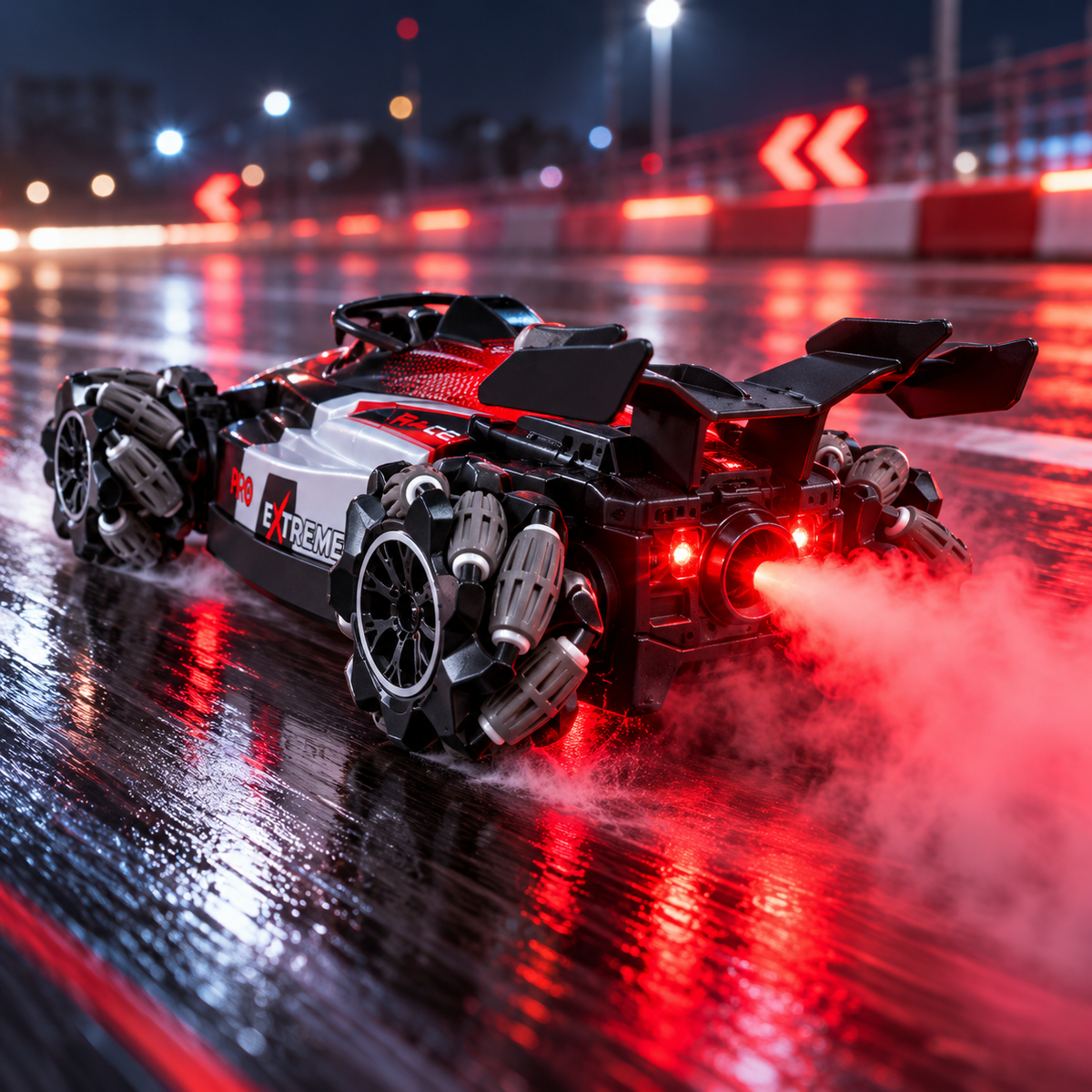 Carro RC F1 con efecto de humo y luces LED