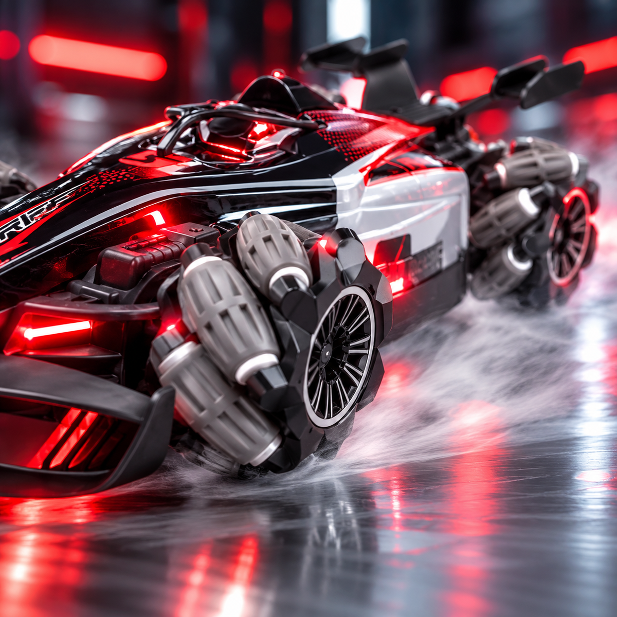 Ruedas mecanum del carro RC F1 para desplazamiento lateral