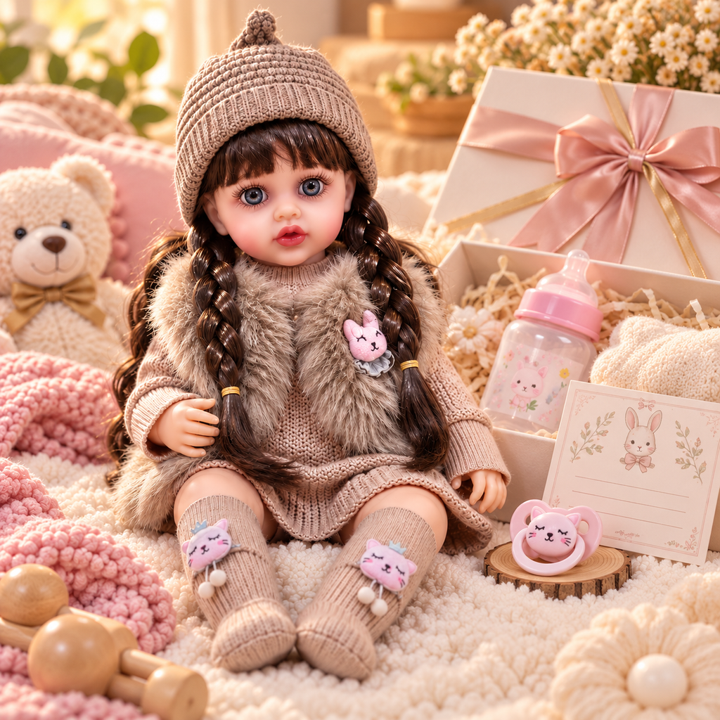 Set de regalo de muñeca Reborn JX-299 con accesorios