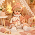 Muñeca Reborn JX-299S compacta en rincón infantil acogedor