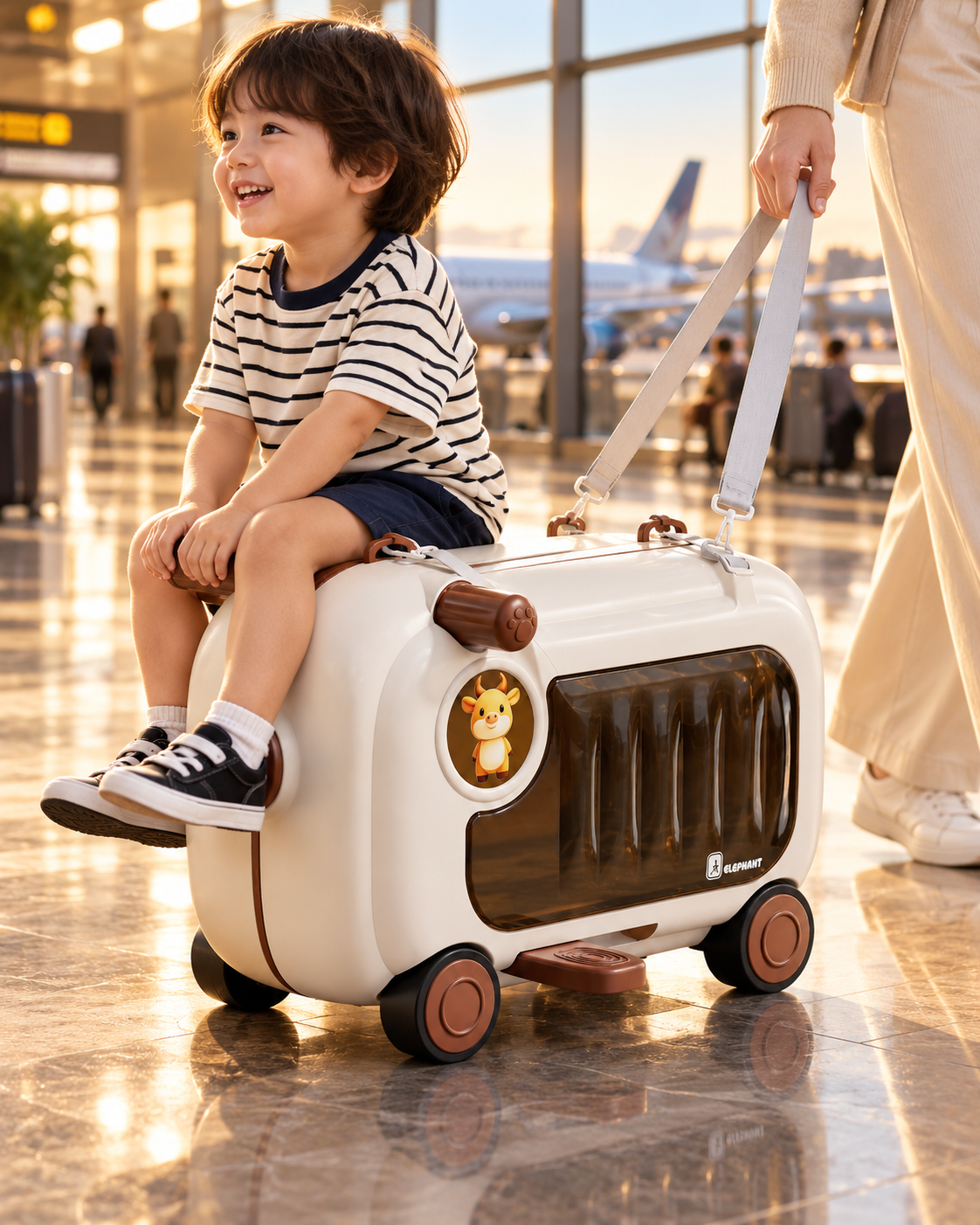 Maleta correpasillos infantil JXJ-08 en aeropuerto