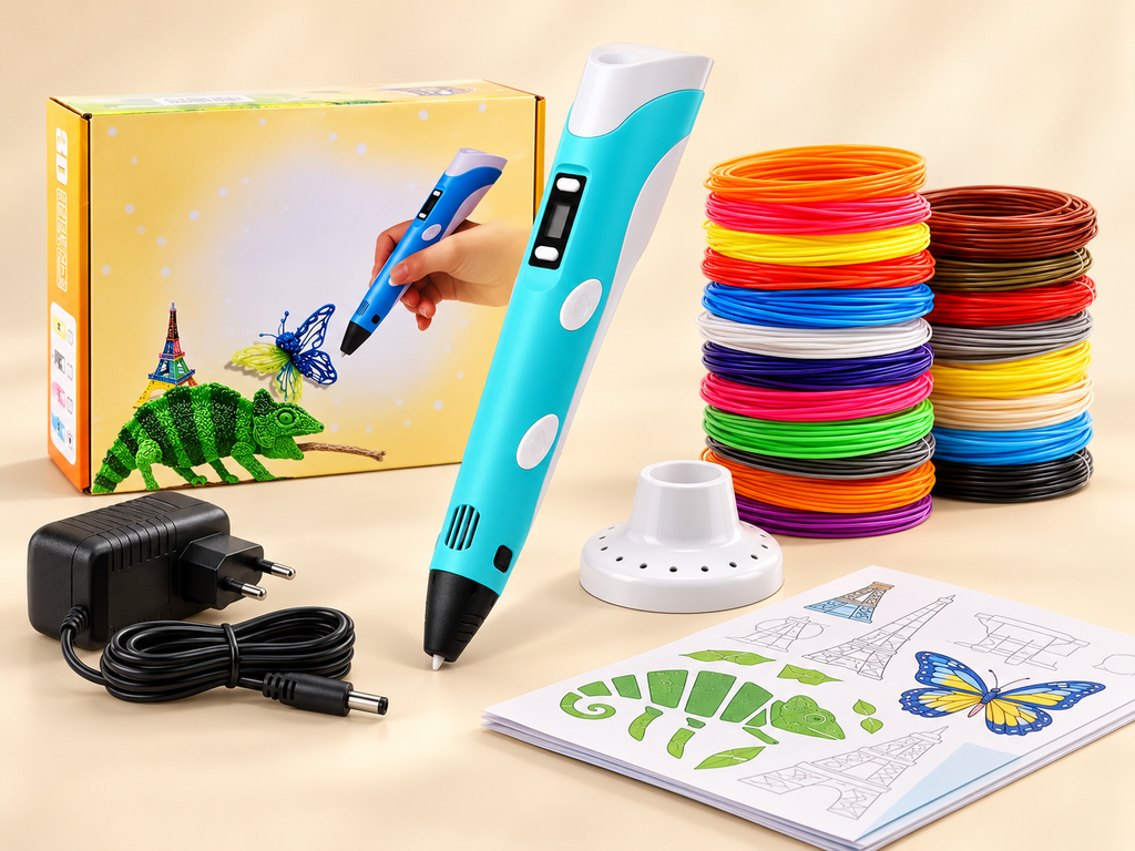 Lápiz 3D PEN-2 con filamentos de varios colores