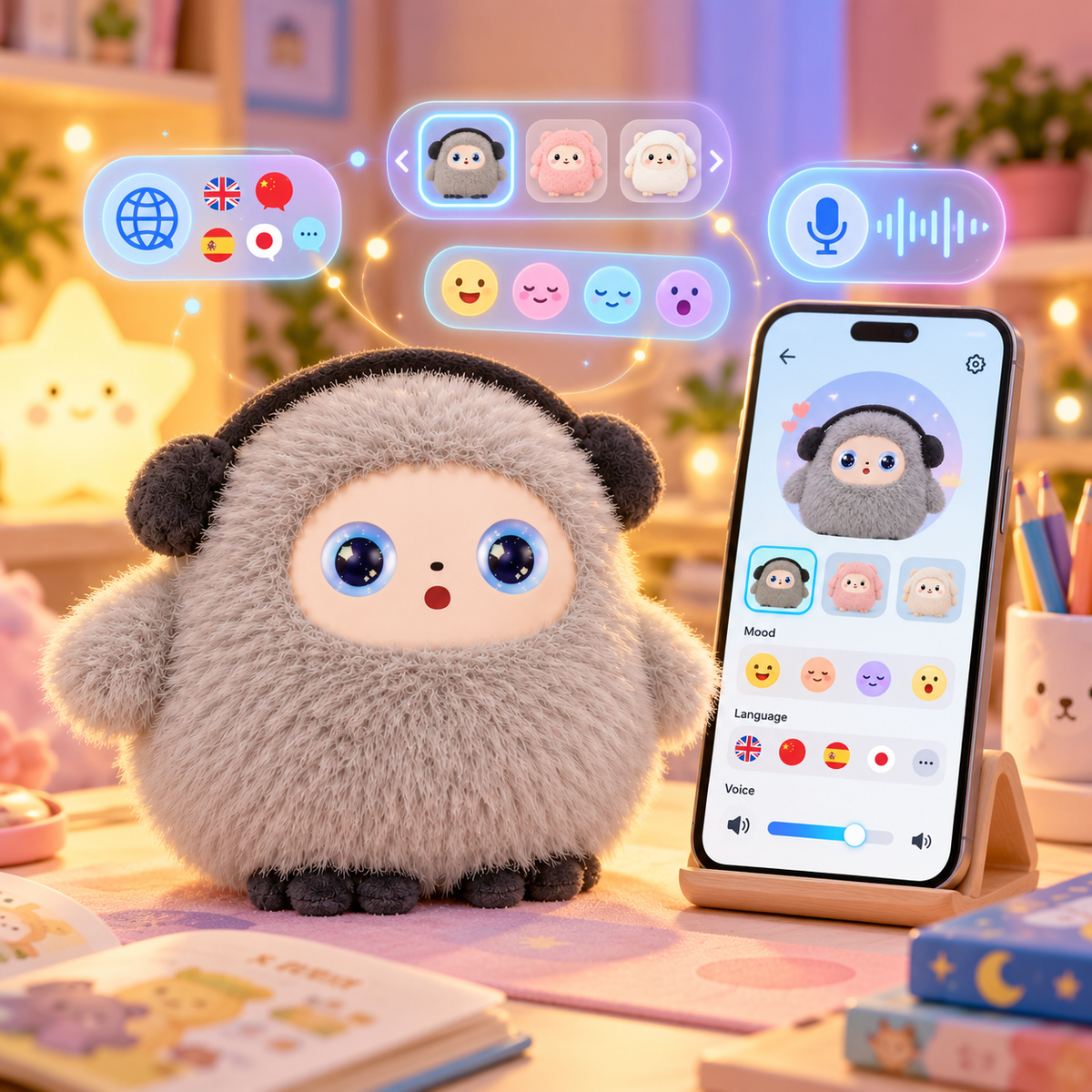 Peluche inteligente LKDODO con control desde aplicación móvil