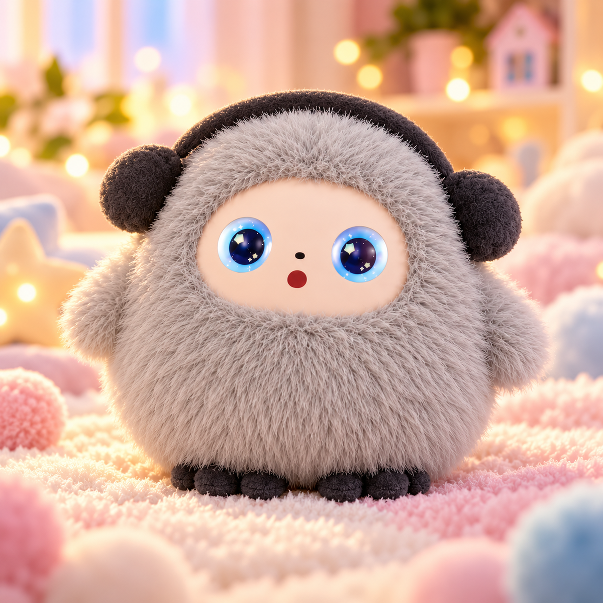 Peluche inteligente LKDODO Bobo en ambiente cálido y acogedor