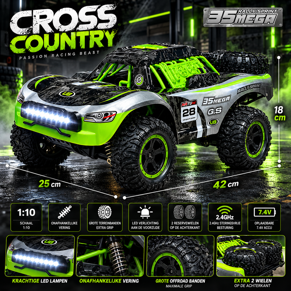 Cross Country 35 Mega con medidas y características principales