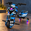 Triciclo eléctrico Drift Azul Extreme con luces frontales y ruedas traseras iluminadas